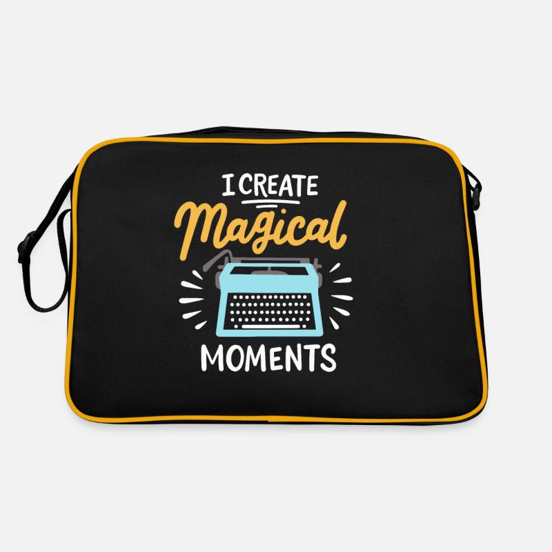 I Create Magical Moments Writer Writing Teacher - Retro Bag - black/gold