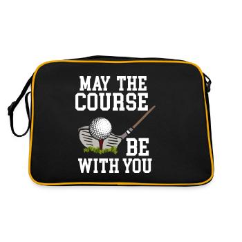 May The Course be Golfer Golf Course Golfer - Retro Bag - black/gold - Back