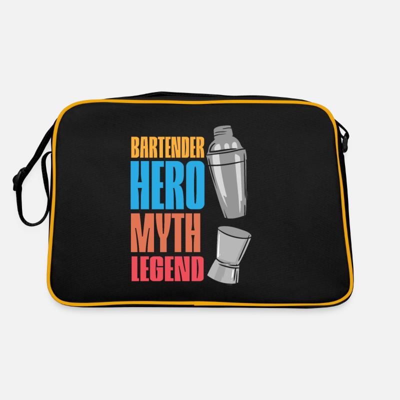 Bartender The Hero Myth Legend Funny Bartender Retro Bag
