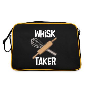 Whisk Taker Baker Funny Baking Baking Bakery - Sac Retro - noir/or - Dos