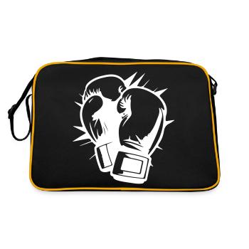 Gants de boxe Symbole Boxe Boxe - Sac Retro - noir/or - Dos
