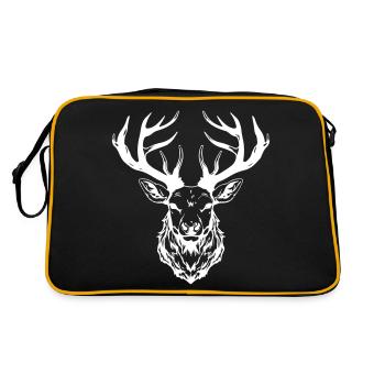Deer Head - Retro Bag - black/gold - Back