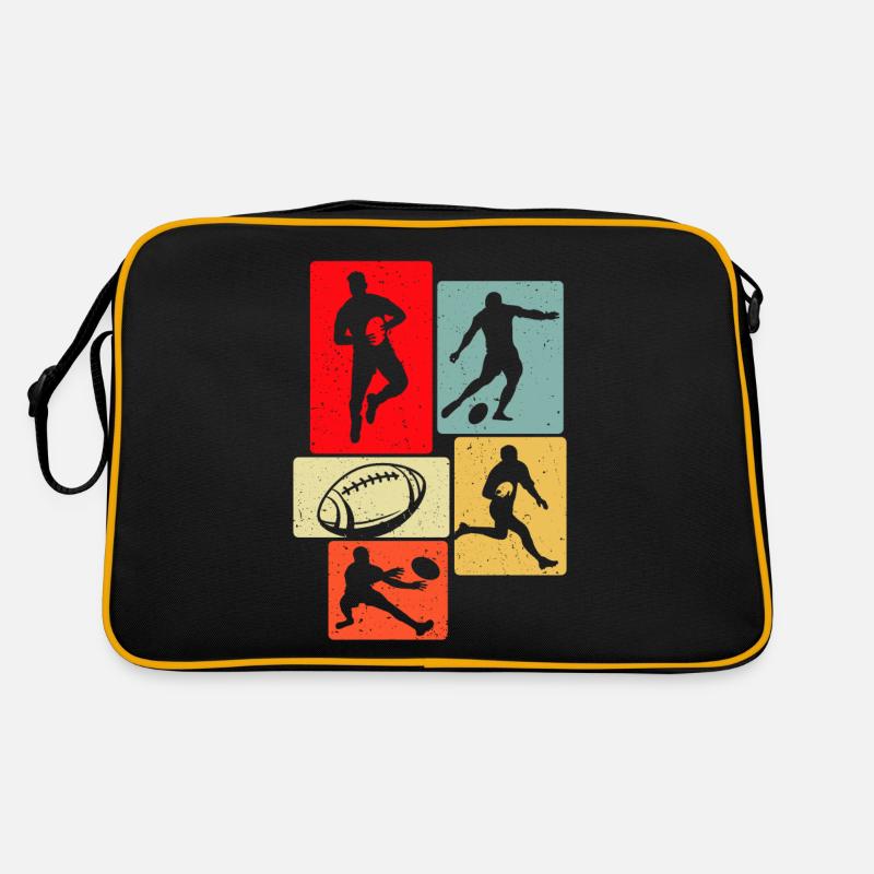 Rugby - Sac Retro - noir/or