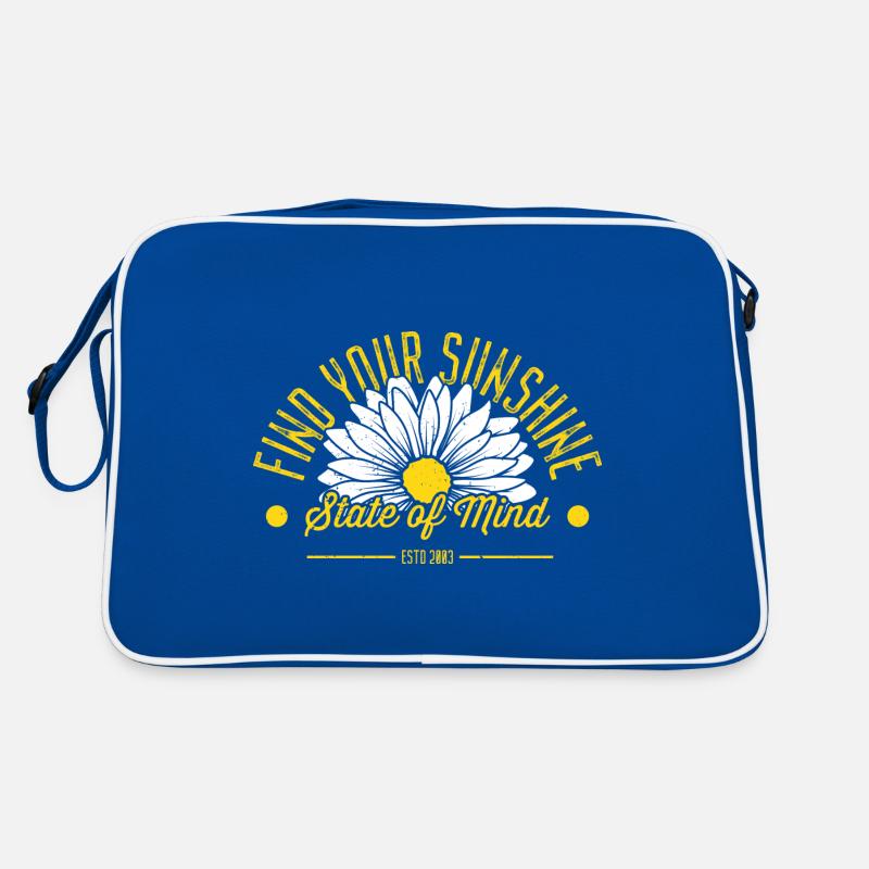 Daisy Trend Visual with Inspirational Phrase Retro Bag