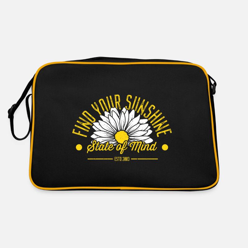 Daisy Trend Visual mit inspirierender Phrase Retro Tasche