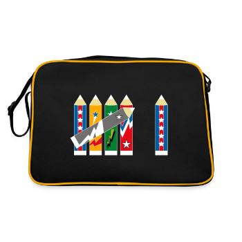 6 Birthday Tally 6 Years Old - Retro Bag - black/gold - Back