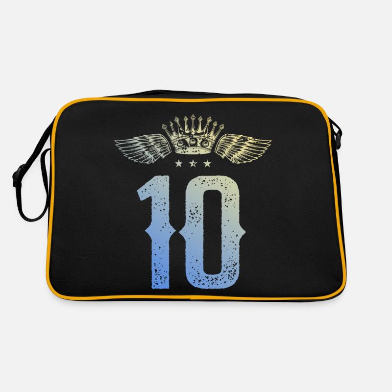 10 Zahl Krone Retro Tasche