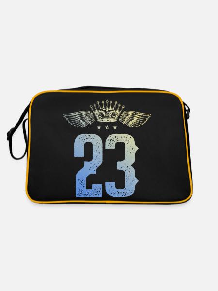 23 Couronne numérique - Sac Retro - noir/or