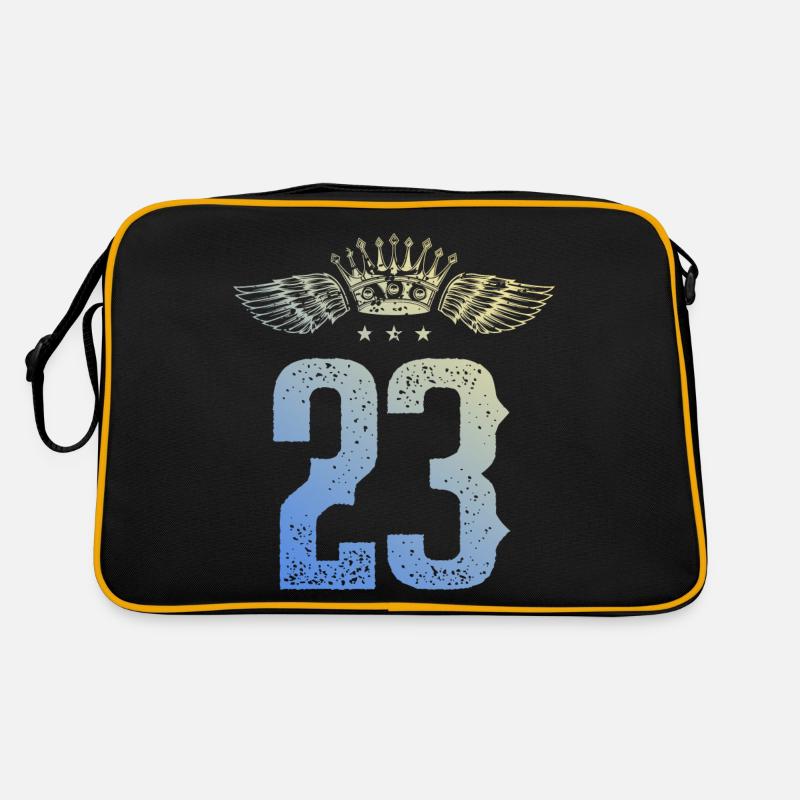 23 Zahl Krone Retro Tasche