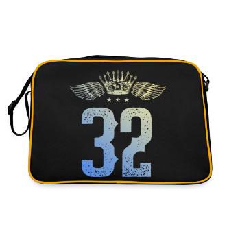 32 Number crown - Retro Bag - black/gold - Back