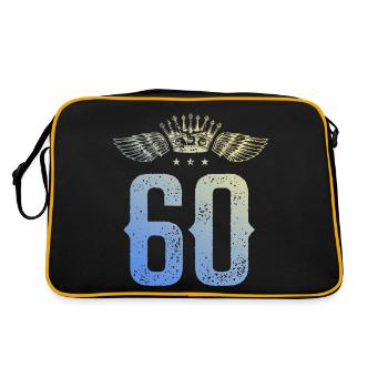 60 Number Crown - Retro Bag - black/gold - Back