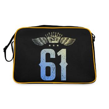 61 Number crown - Retro Bag - black/gold - Back