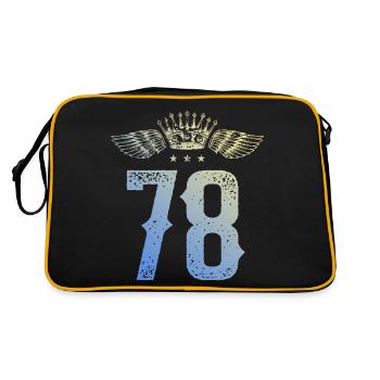 78 Couronne numérique - Sac Retro - noir/or - Dos