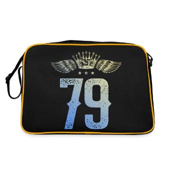 79 Couronne numérique - Sac Retro - noir/or - Dos