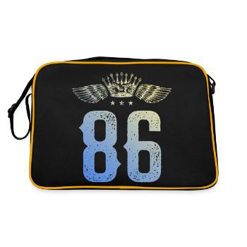 86 Number of crowns - Retro Bag - black/gold - Back