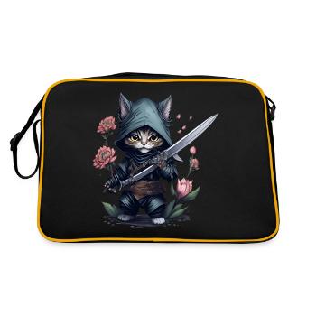 The ultimate ninja cat - Retro Bag - black/gold - Back