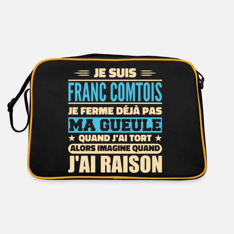Franc comtois je ferme pas ma gueule franche comté Sac Retro