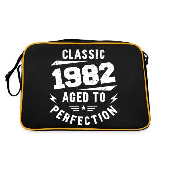 1982 Classic 1982 Vintage 1982 Geburtstagsgeschenk - Retro Tasche - Schwarz/Gold - Hinten