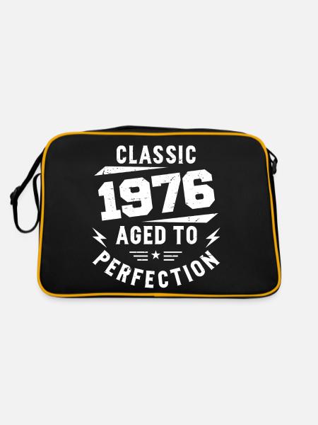 1976 Classic 1976 Vintage 1976 Birthday Gift - Retro Bag - black/gold - Back