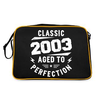 2003 Classic 2003 Jahrgang 2003 Jubiläumsgeschenk - Retro Tasche - Schwarz/Gold - Hinten