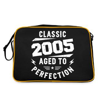 2005 Classic 2005 Vintage Jubiläumsgeschenk 2005 - Retro Tasche - Schwarz/Gold - Hinten