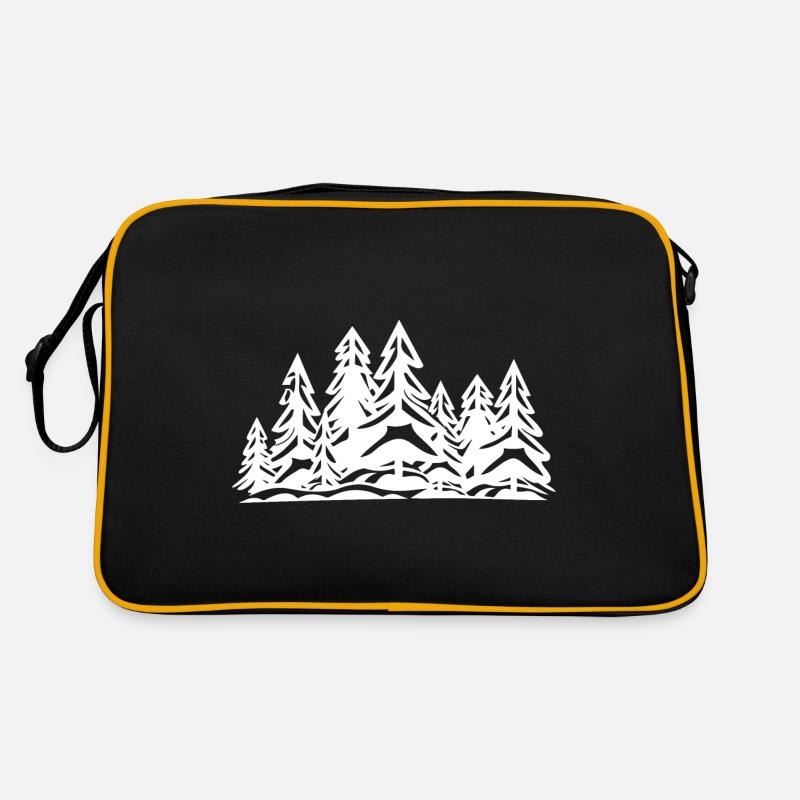Wald Bäume Retro Tasche