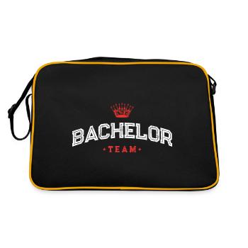 Bachelor Team - Retro Tasche - Schwarz/Gold - Hinten