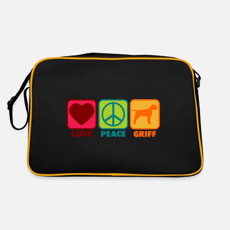 Wirehaired Pointing Griffon Mom Mama Sayings Peace Retro Bag