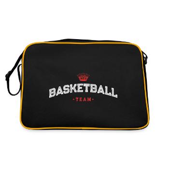 Équipe de basket-ball - Sac Retro - noir/or - Dos