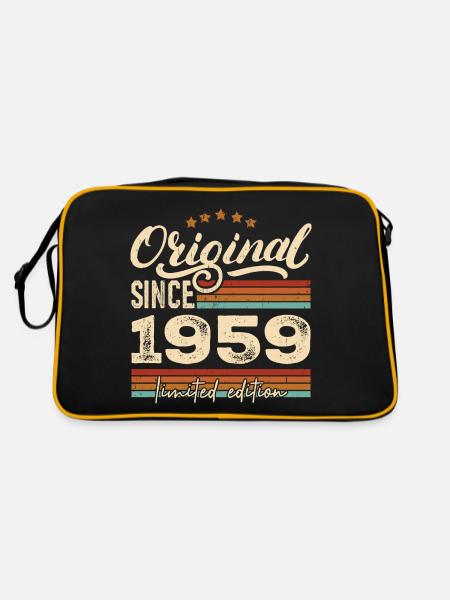 Original 1959 Vintage - Cadeau D’anniversaire 1959 - Sac Retro - noir/or - Dos