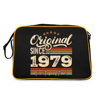 Original 1979 Jahrgang - 1979 Geburtstagsgeschenk - Retro Tasche - Schwarz/Gold - Hinten