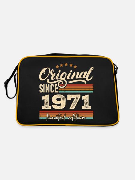 Original 1971 Vintage - Cadeau D’anniversaire 1971 - Sac Retro - noir/or - Dos