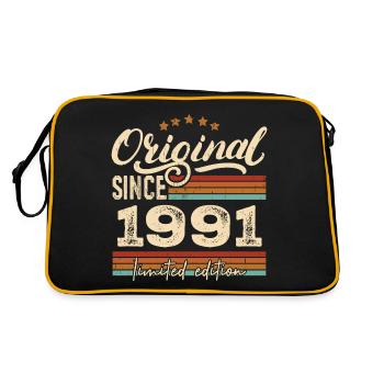 Original 1991 Jahrgang - 1991 Geburtstagsgeschenk - Retro Tasche - Schwarz/Gold - Hinten