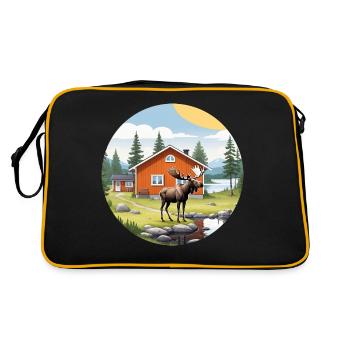 Nature Life Sweden Logo Moose Blog House Nature - Retro Bag - black/gold - Back