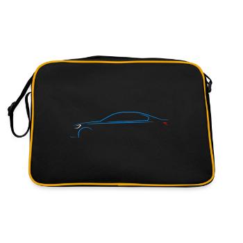 Car Sports Car Silhouette Design - Retro Bag - black/gold - Back