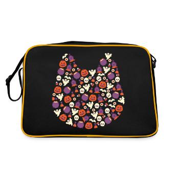 Sorcière citrouille d’Halloween - Sac Retro - noir/or - Dos