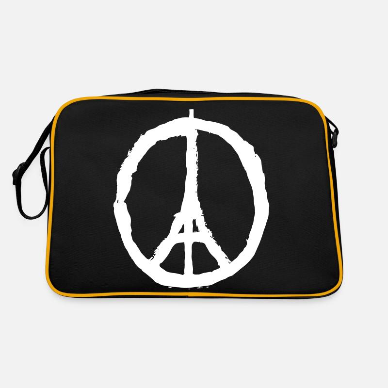 PRAY FOR PARIS - PEACE FOR PARIS - Retro Bag - black/gold