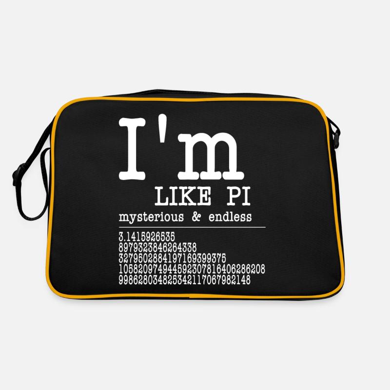 I'm like Pi - NERD - Retro Tasche - Schwarz/Gold