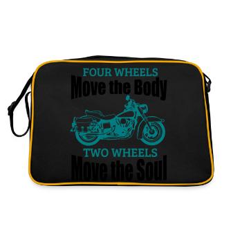 DEUX ROUES DÉPLACER LE SOUL! - Sac Retro - noir/or - Dos