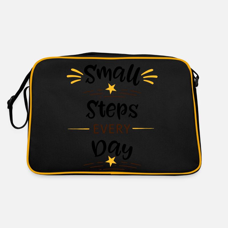 lernen - Retro Tasche - Schwarz/Gold