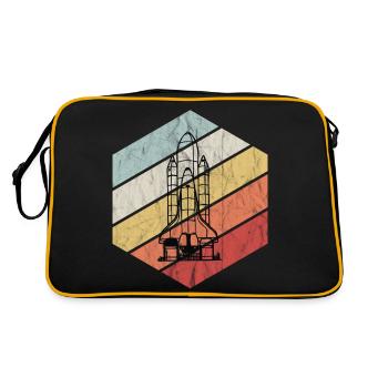 Vintage Space Shuttle - Space, Astronaut - Retro Bag - black/gold - Back