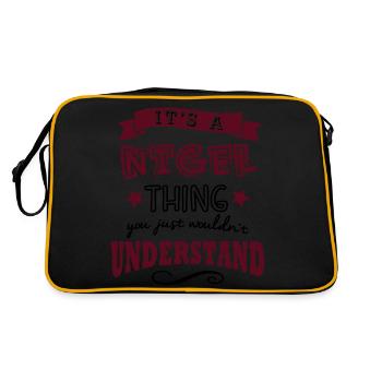 its a nigel name forename thing - Retro Bag - black/gold - Back