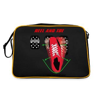 HEEL AND TOE - Retro Bag - black/gold - Back