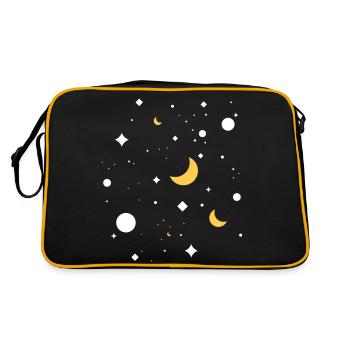 Sternenhimmel - Retro Tasche - Schwarz/Gold - Hinten