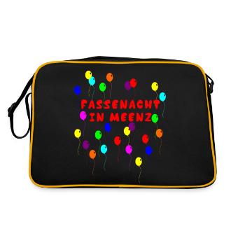 Fassenacht in Meenz Mainz Fasching Fastnacht Helau - Retro Tasche - Schwarz/Gold - Hinten