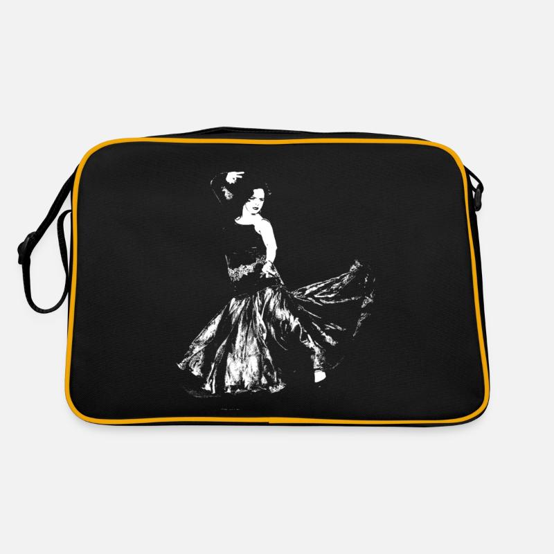 Danseuse de flamenco arabe gitane - Sac Retro - noir/or