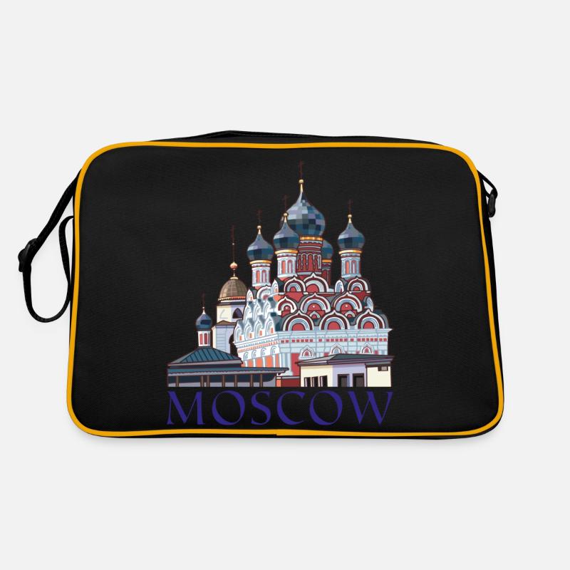 moscow capitale de la Russie - Sac Retro - noir/or