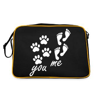 Chien chien - Sac Retro - noir/or - Dos