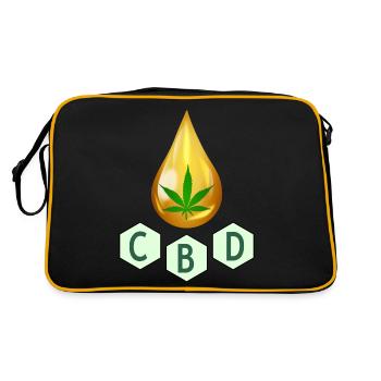 CBD Öl - Retro Tasche - Schwarz/Gold - Hinten