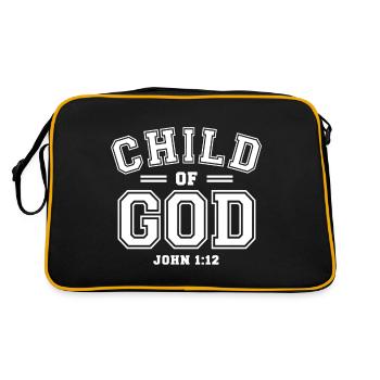 Enfant de Dieu Jean 1:12 - Vêtements chrétiens - Sac Retro - noir/or - Dos